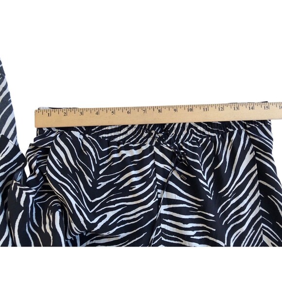 Haute Hippie Tribe Zebra Print Gauze Wide Leg Pant Size M - Picture 7 of 10